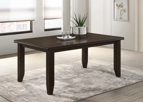 Mesa de comedor rectangular Dalila de madera, 66 pulgadas, color capuchino