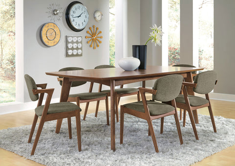 Sillón de comedor acolchado de madera Malone Nogal oscuro (Juego de 2)