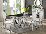 Silla de comedor tapizada Antoine en blanco crema (juego de 2)
