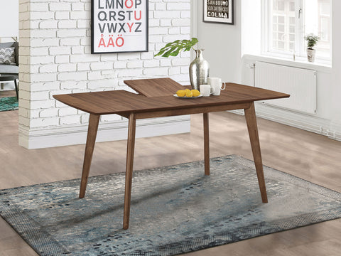 Mesa de comedor extensible Alfredo de 63 pulgadas en nogal natural