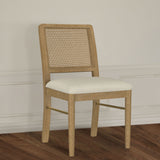 Arini Rattan Cane Dining Side Chair Lavado Arena (Juego de 2)