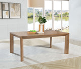 Mesa de comedor rectangular de madera Bruner de 72 pulgadas, marrón natural