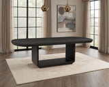 Mesa de comedor extensible Leandro de 78 pulgadas, color negro bruñido