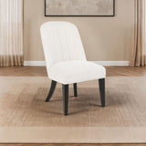 Silla de comedor tapizada Leandro, color crema (juego de 2)