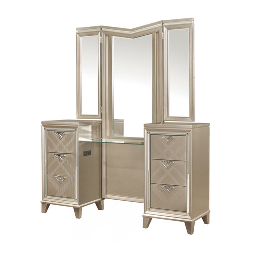 Bijou (3) Vanity Dresser with Mirror and LED Lighting