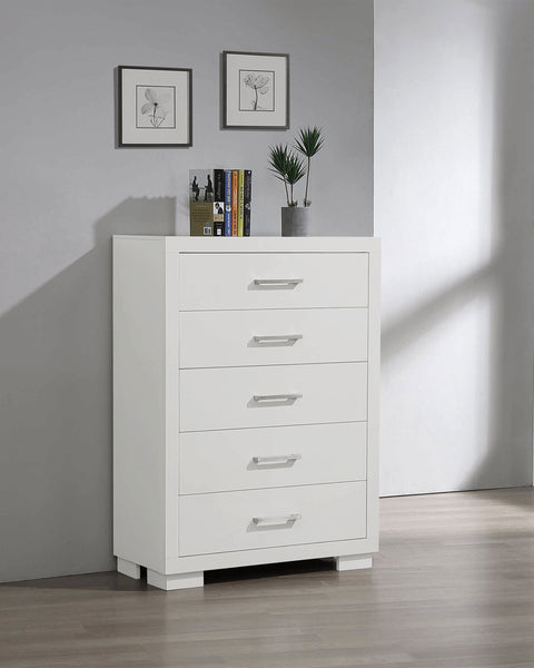 Jessica 5-drawer Bedroom Chest Snow White