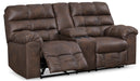 Derwin Reclining Loveseat with Console