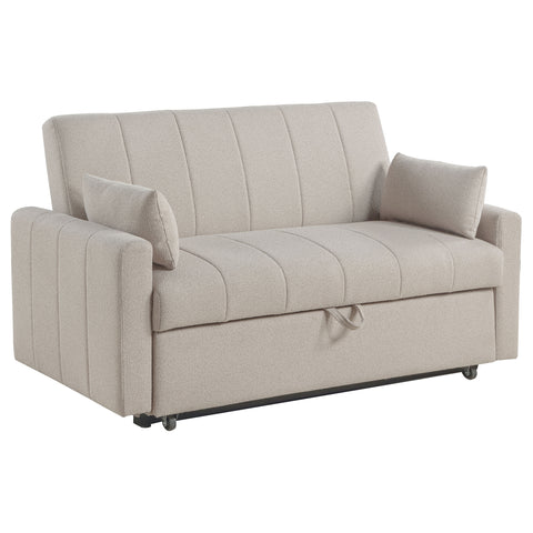 Sofá cama Portland Boucle tapizado color Latte
