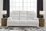 Sofá reclinable eléctrico Rhines Falls con mesa desplegable