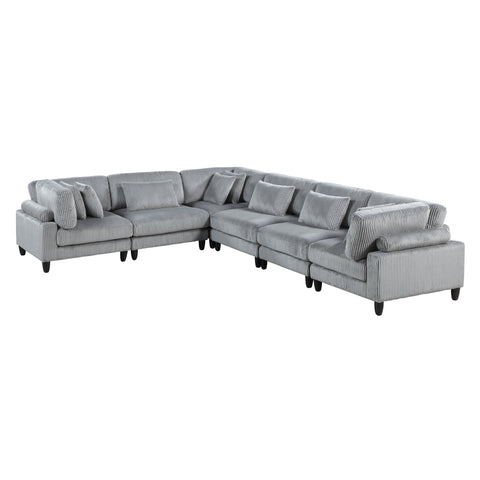 Robstown 6-Piece Modular Sectional (9688GY*63CR3AC)