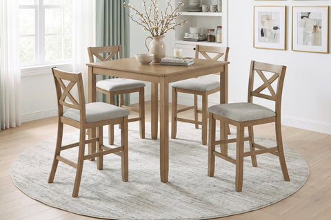 Crossbuck 5-Piece Pack Counter Height Set