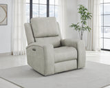 Sillón reclinable mecedora giratorio de triple potencia Brickston gris