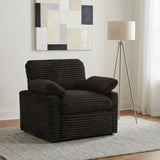 Sillón reclinable eléctrico tapizado Collins, marrón chocolate