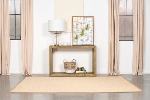 Consola rectangular para sofá de madera maciza Benton, natural