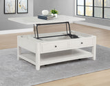 Payne 48-inch Mobile Lift Top Coffee Table Distressed White