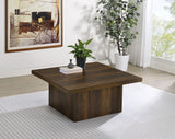 Devar Square Engineered Wood Cocktail Coffee Table Dark Pine
