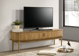 Mueble de TV y centro de entretenimiento Croyden de 71 pulgadas, natural envejecido