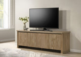 Mueble para televisor Adina de 70 pulgadas, consola multimedia, color marrón claro desgastado