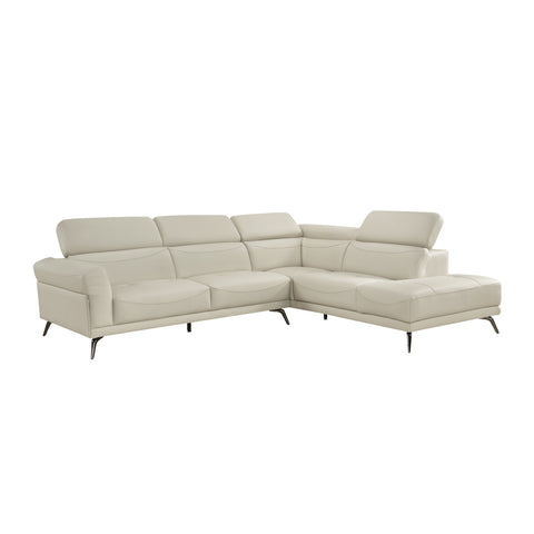 Giselle 2-Piece Sectional with Right Side Chaise (8456BEG*22LRC)