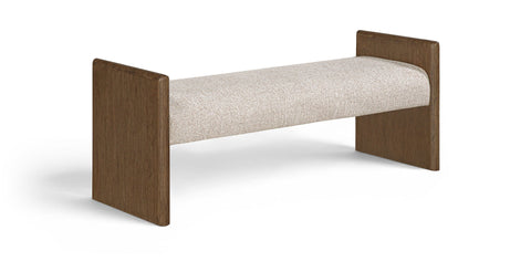 Hickory Fabric Upholstered Bench