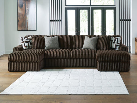 Sofá seccional de 3 piezas Midnight-Madness con chaise longue