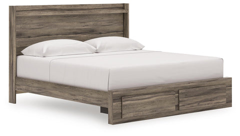 Cama King Elbrim con panel y almacenamiento