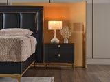Carlino Nightstand - Gray / Marble