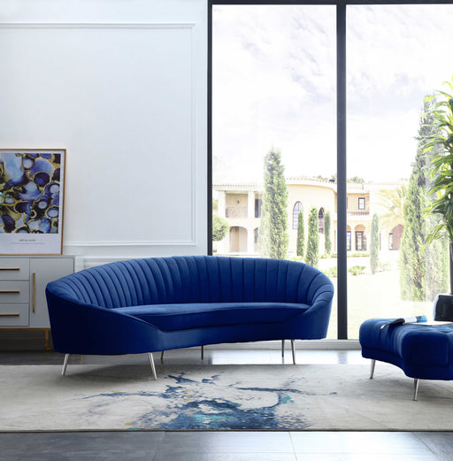 Modern Chaise-Style Sofa w/ Pet & Stain Resistant Fabric DALLAS-SFA-BLU