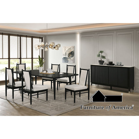 Margate 7 PC. Dining Table Set - Black