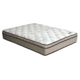 Lilium 13" Euro Pillow Top Mattress - White/Brown