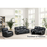 Tepic Manual Single Recliner With Glider And Swivel - Black