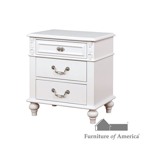 Belva Nightstand W/ Usb Outlet - White