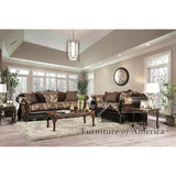Newdale Sofa + Loveseat - Brown/Gold