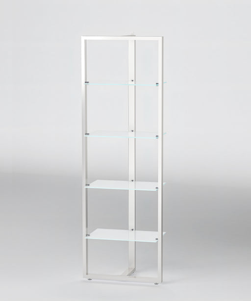 Modern 4-Tier Tempered Glass Bookshelf 74103-BKS