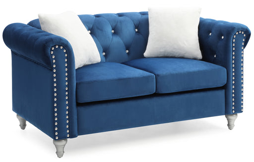 Glory Furniture Raisa G861A-L Loveseat , Navy BlueG861A-L
