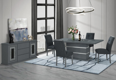 Monaco Dining Table + 4 Dining Chairs