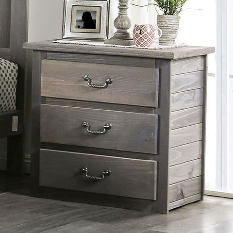 Rockwall Night Stand - Weathered Gray