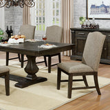 Faulk Dining Table - Espresso/Warm Gray