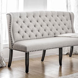 Sania 3-Seater Love Seat Bench - Antique Black/Beige