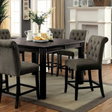 Sania 7 Pc Counter Ht Table Set - Antique Black