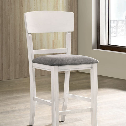 Silla altura mostrador Stacie (juego de 2) - blanco/gris
