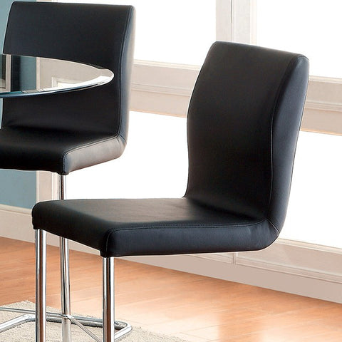 Lodia Counter Ht. Chair (Set of 2) - Black/Chrome