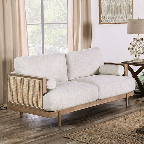 Alesund Loveseat - Light Oak/Beige