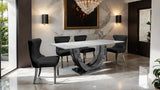 Portanova Chair, Silver/Black (Set of 2)