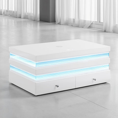 Maloy Rectangular Cocktail Table - White