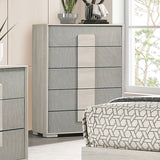 Lincolt Chest - White Wash/Stone Gray