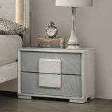 Lincolt Night Stand - White Wash/Stone Gray