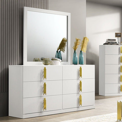 Basildon Dresser - Gold/White