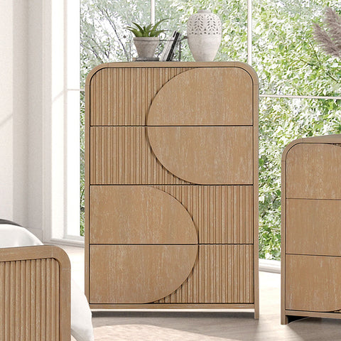 Tangentry 4 Drawer Chest - Natural