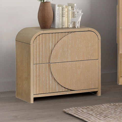 Tangentry 2 Drawer Nightstand - Natural